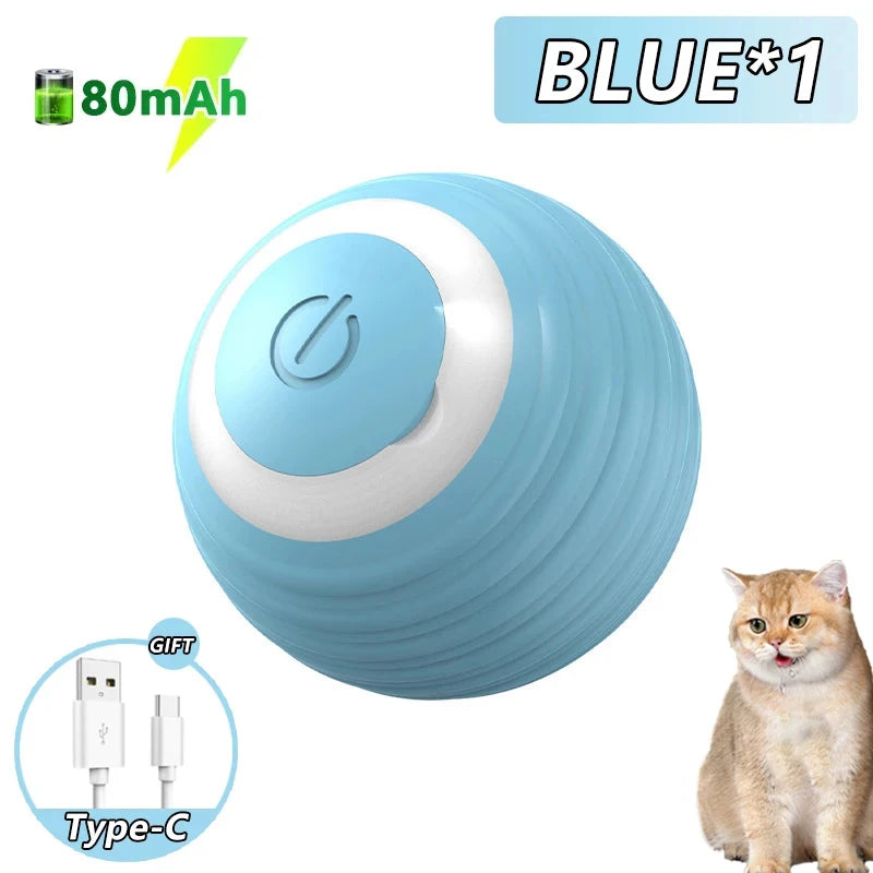 Smart Interactive Rolling Ball for Cats – Automatic Motion Toy for Indoor Play & Exercise