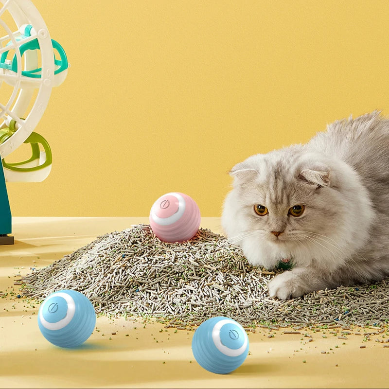 Smart Interactive Rolling Ball for Cats – Automatic Motion Toy for Indoor Play & Exercise