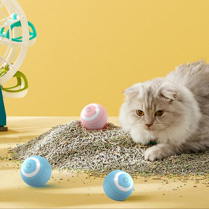 Smart Interactive Rolling Ball for Cats – Automatic Motion Toy for Indoor Play & Exercise