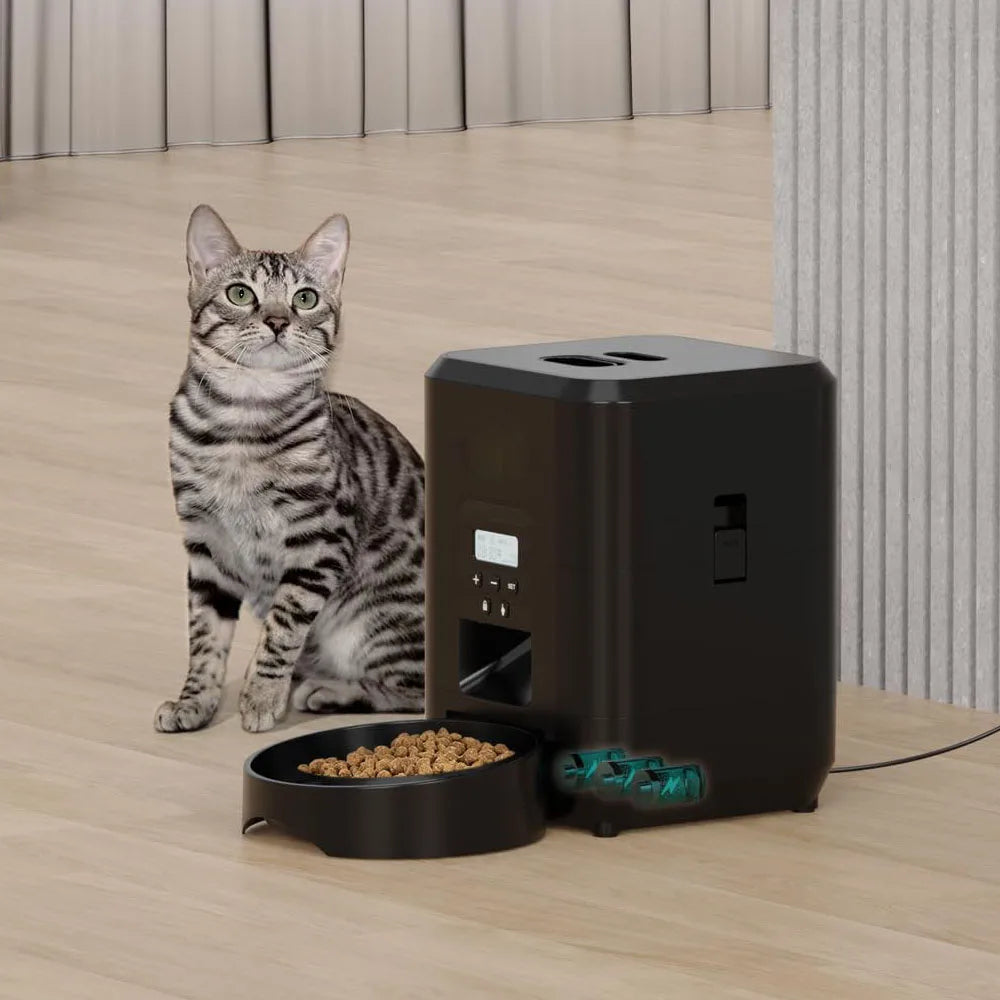Automatic Pet Feeder for Cats & Dogs, Timed & Portion-Control Smart Food Dispenser, Slow Feeding Cat and Dog Bow