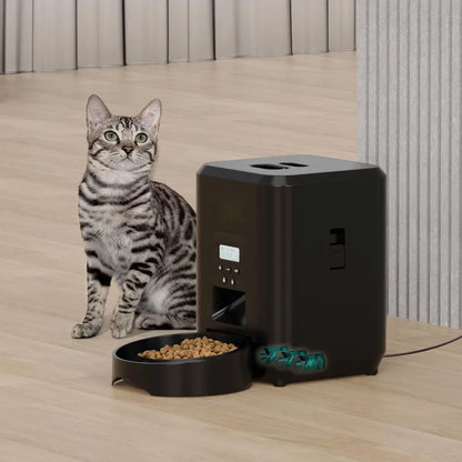Automatic Pet Feeder for Cats & Dogs, Timed & Portion-Control Smart Food Dispenser, Slow Feeding Cat and Dog Bow