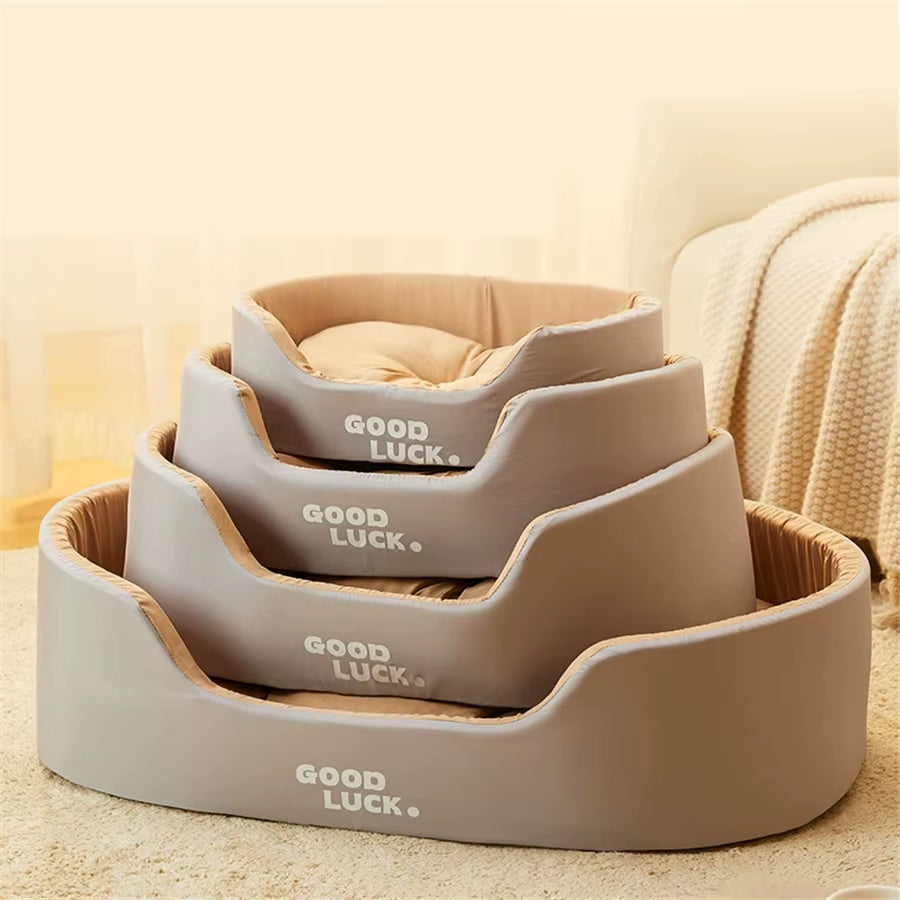 Warm Plush Pet Bed for Cats & Small Dogs | Cozy Winter Sleeping House