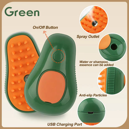 3-in-1 Steam Pet Grooming Brush | Deshedding & Hair Removal Tool for Cats & Dogs