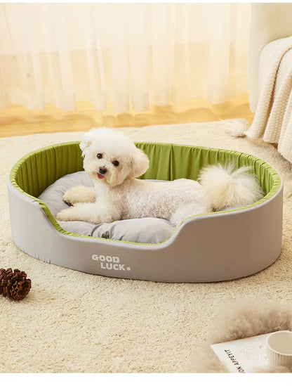 Warm Plush Pet Bed for Cats & Small Dogs | Cozy Winter Sleeping House