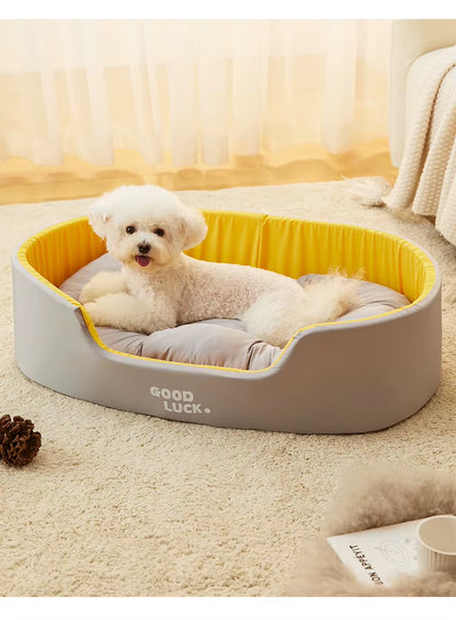 Warm Plush Pet Bed for Cats & Small Dogs | Cozy Winter Sleeping House
