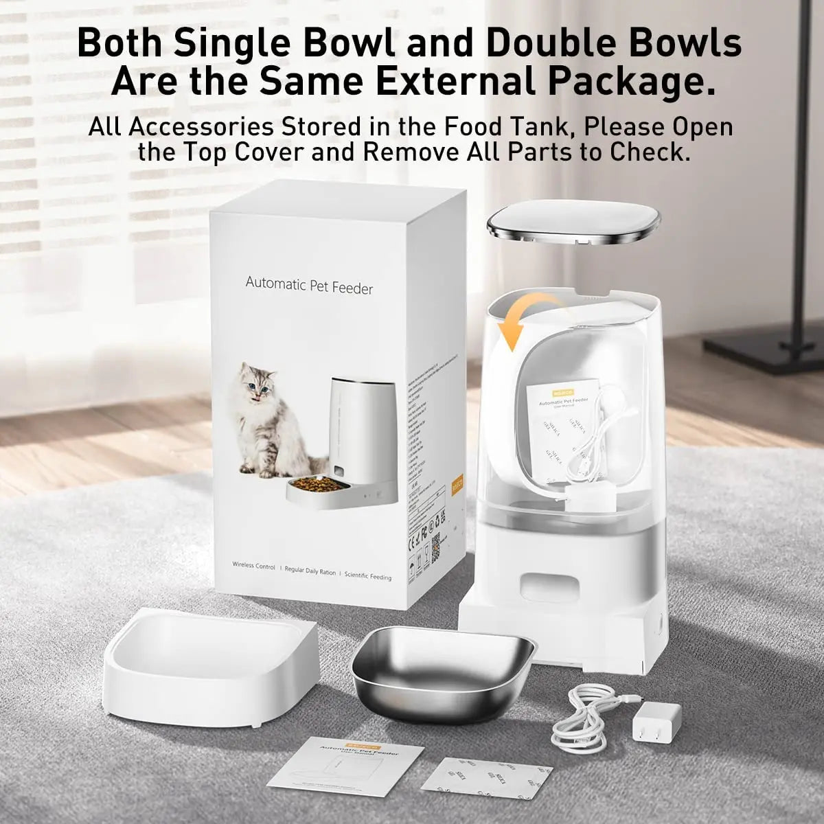 Smart WiFi Pet Feeder 4L – Automatic Cat & Dog Food Dispenser with App Control & Timed Feeding