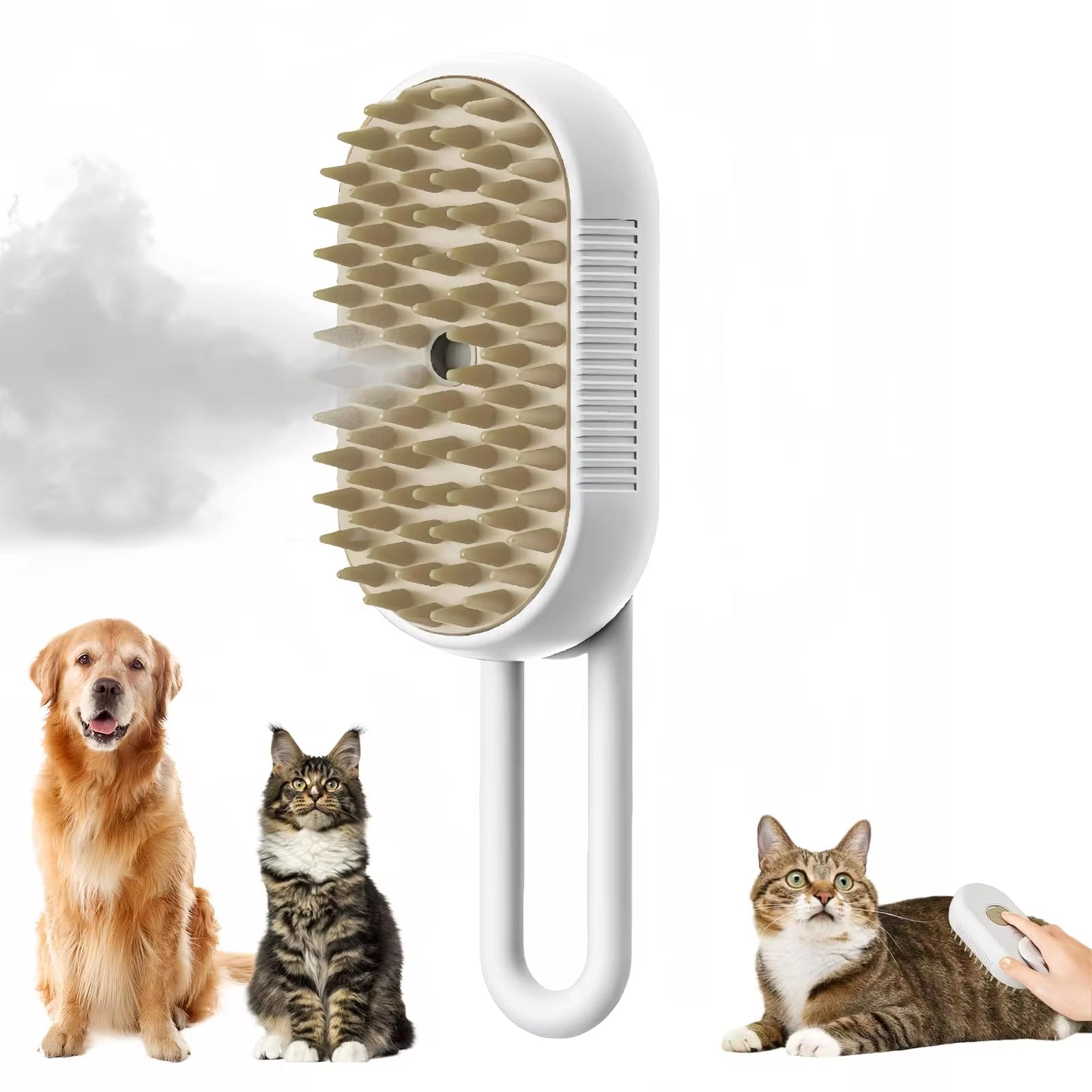 3-in-1 Steam Pet Grooming Brush | Deshedding & Hair Removal Tool for Cats & Dogs