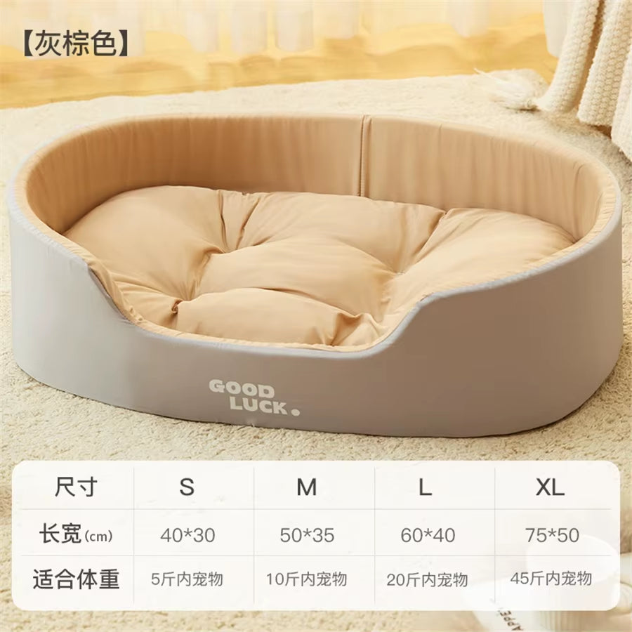 Warm Plush Pet Bed for Cats & Small Dogs | Cozy Winter Sleeping House