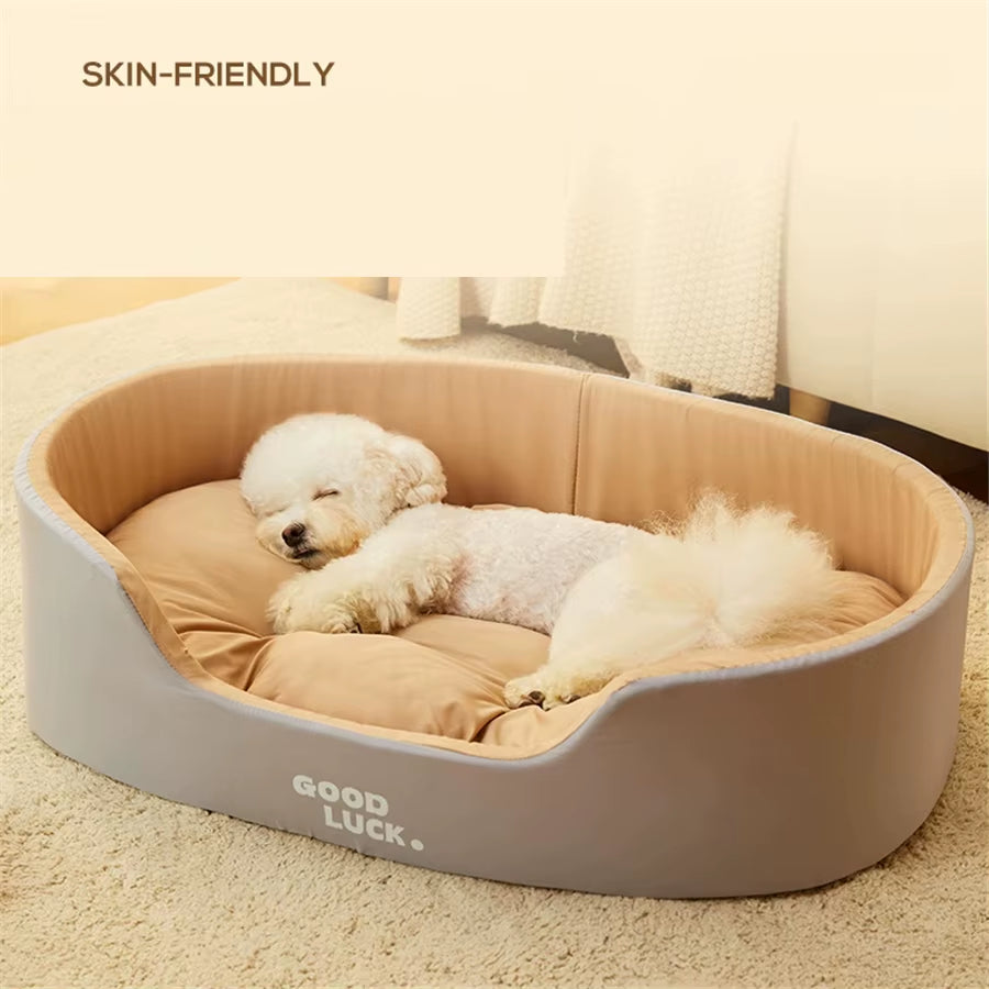 Warm Plush Pet Bed for Cats & Small Dogs | Cozy Winter Sleeping House
