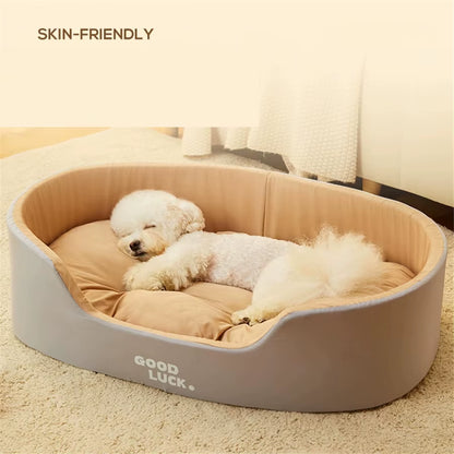 Warm Plush Pet Bed for Cats & Small Dogs | Cozy Winter Sleeping House