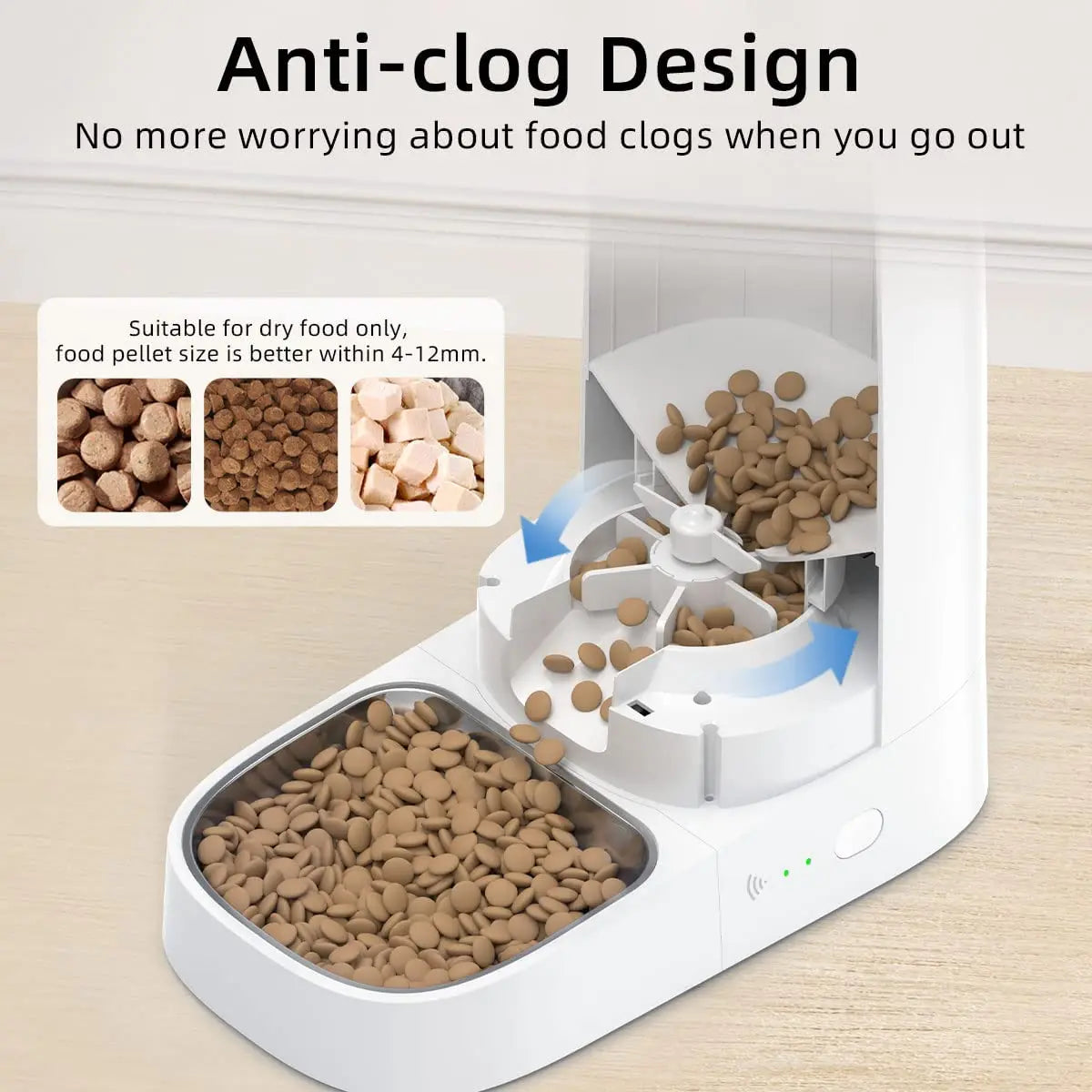Smart WiFi Pet Feeder 4L – Automatic Cat & Dog Food Dispenser with App Control & Timed Feeding