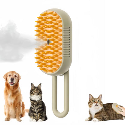 3-in-1 Steam Pet Grooming Brush | Deshedding & Hair Removal Tool for Cats & Dogs