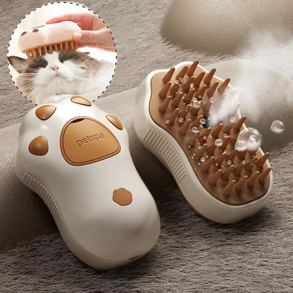 3-in-1 Steam Pet Grooming Brush | Deshedding & Hair Removal Tool for Cats & Dogs