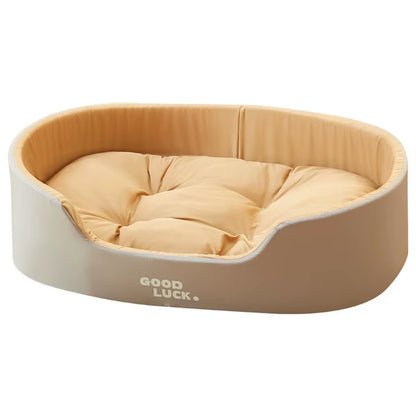 Warm Plush Pet Bed for Cats & Small Dogs | Cozy Winter Sleeping House